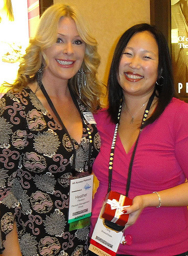 Heather gives Carolyn Tang her bachelorette present from MyJewelryBox.com